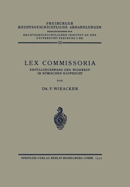 Produktbild: Lex Commissoria