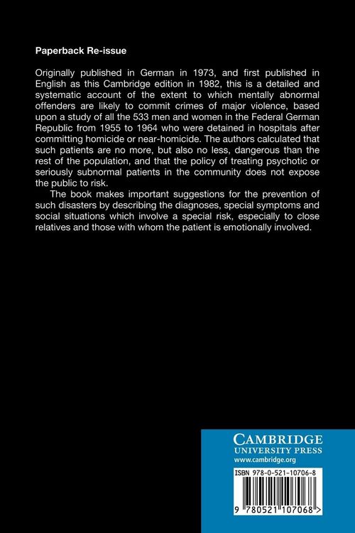 Produktbild: Crimes of Violence by Mentally Abnormal Offenders