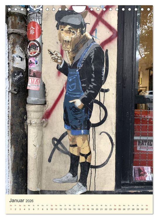 Produktbild: Hamburg StreetArt Classics (Wandkalender 2026 DIN A4 hoch), CALVENDO Monatskalender