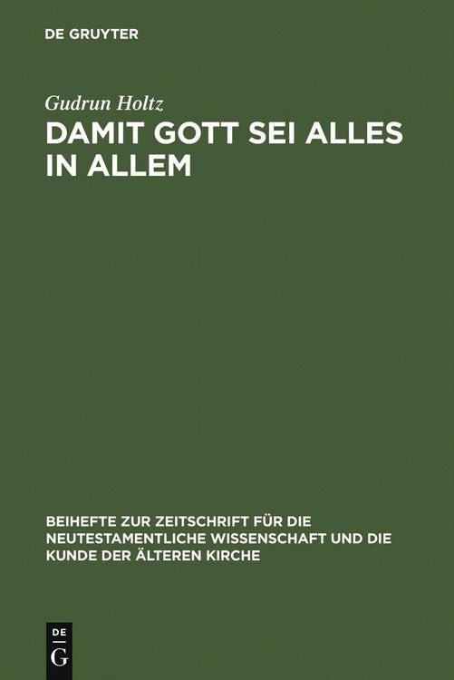 Produktbild: Damit Gott sei alles in allem