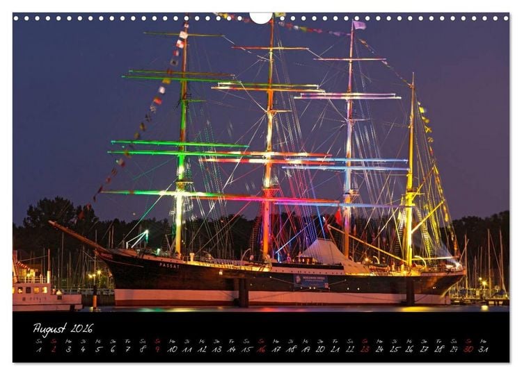 Produktbild: Boote und Schiffe auf Elbe und Ostsee (Wandkalender 2026 DIN A3 quer), CALVENDO Monatskalender