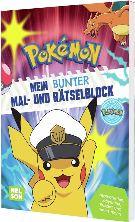 Produktbild: Pok&eacute;mon Activity-Buch: Pok&eacute;mon Mein bunter Mal- und R&auml;tselblock