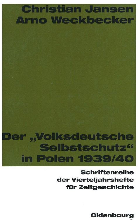 Produktbild: Der "Volksdeutsche Selbstschutz" in Polen 1939/1940