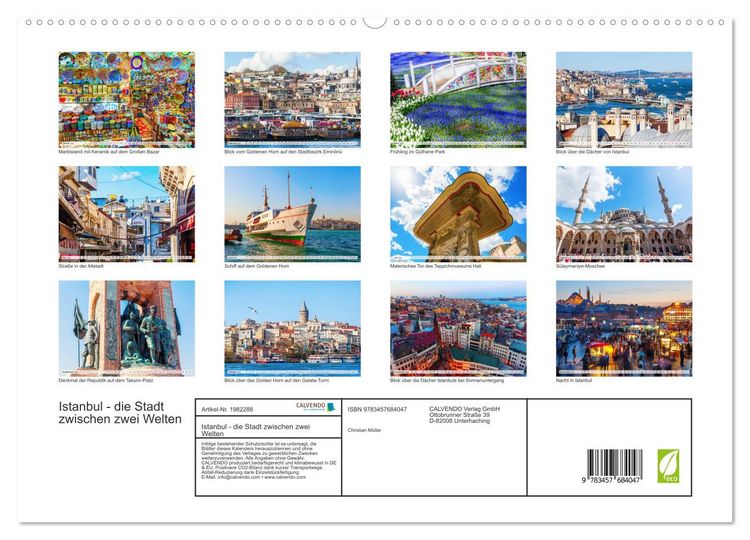 Produktbild: Istanbul - die Stadt zwischen zwei Welten (hochwertiger Premium Wandkalender 2026 DIN A2 quer), Kunstdruck in Hochglanz