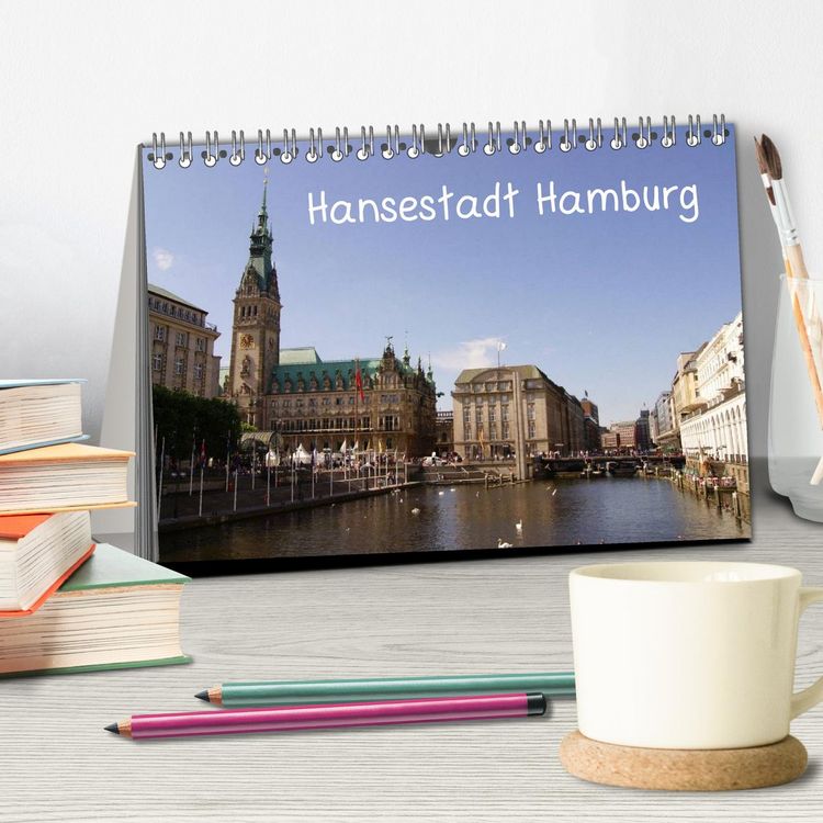 Produktbild: Hansestadt Hamburg (Tischkalender 2026 DIN A5 quer), CALVENDO Monatskalender