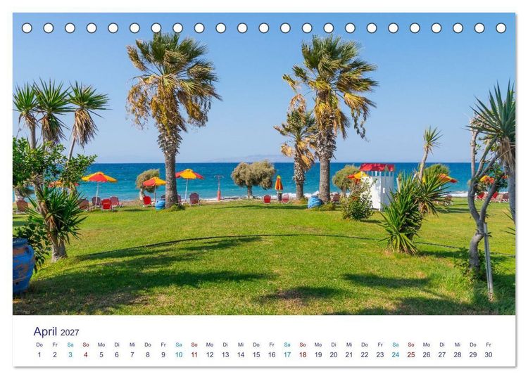 Produktbild: Str&auml;nde der Insel Rhodos (Tischkalender 2027 DIN A5 quer), CALVENDO Monatskalender