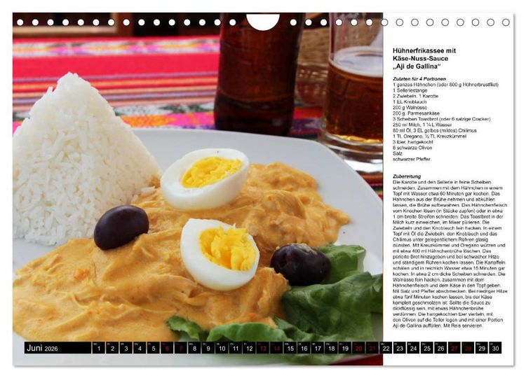 Produktbild: PERU - Kulinarisch (Wandkalender 2026 DIN A4 quer), CALVENDO Monatskalender