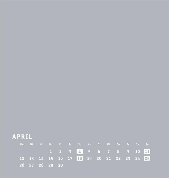 Produktbild: Premium-Bastelkalender silbergrau mittel 2027