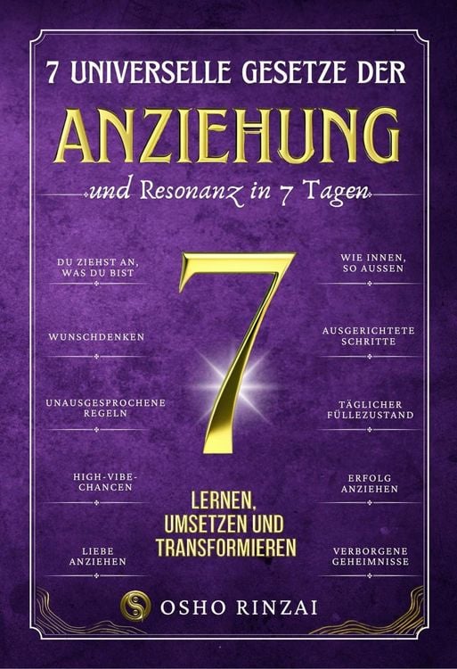 Produktbild: 7 Universelle Gesetze der Anziehung und Resonanz in 7 Tagen