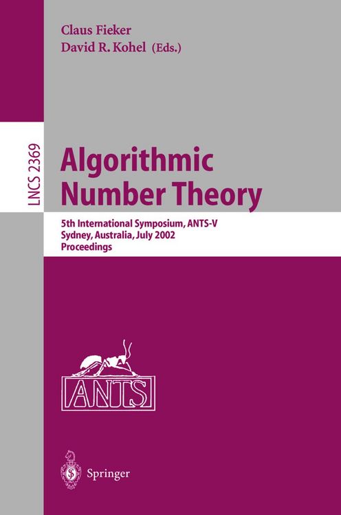 Produktbild: Algorithmic Number Theory