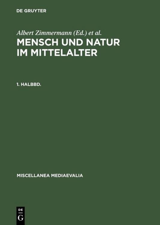 Produktbild: Mensch und Natur im Mittelalter. 1. Halbbd