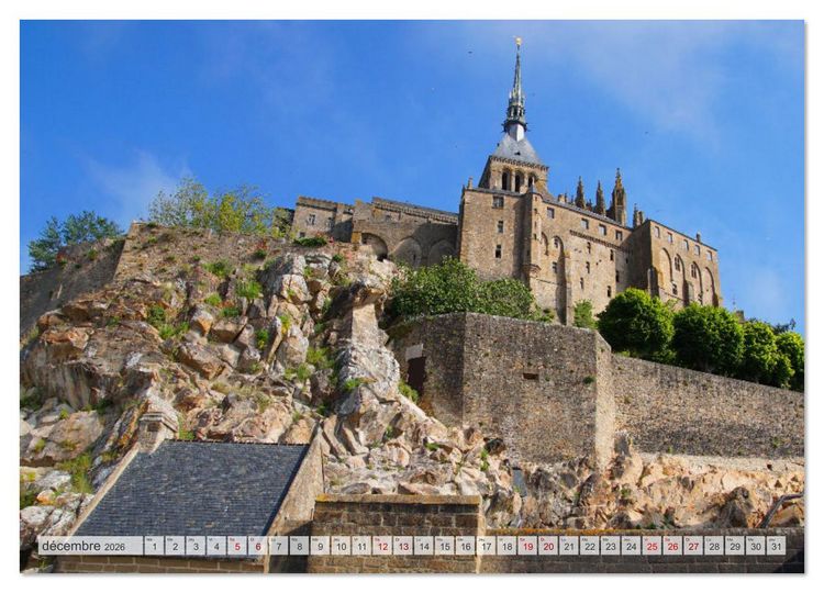 Produktbild: Le Mont-Saint-Michel - Impressionnante montagne monastique (Calendrier mural 2026 DIN A4 vertical), CALVENDO calendrier mensuel