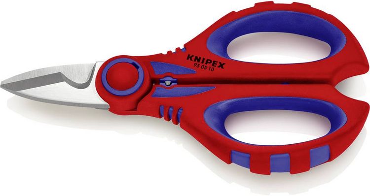 Produktbild: Knipex KNIPEX 95 05 10 SB Elektrikerscheren mit Mehrkomponenten-H&uuml;llen, glasfaserverst&auml;rkt 160 mm 95 05 10 SB