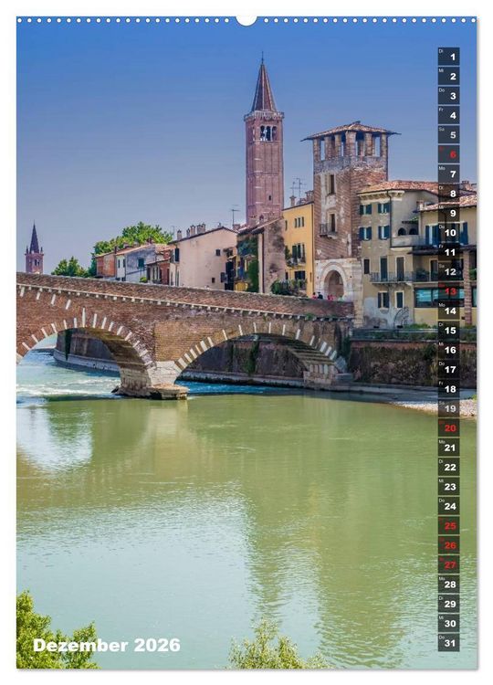 Produktbild: VERONA Bildsch&ouml;ne Altstadt (hochwertiger Premium Wandkalender 2026 DIN A2 hoch), Kunstdruck in Hochglanz