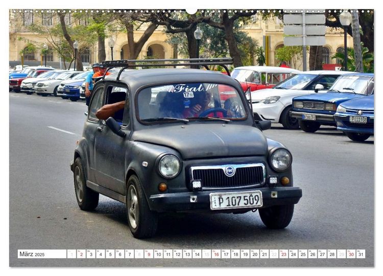 Produktbild: FIAT - Italienische Oldtimer in Kuba (Wandkalender 2025 DIN A2 quer), CALVENDO Monatskalender