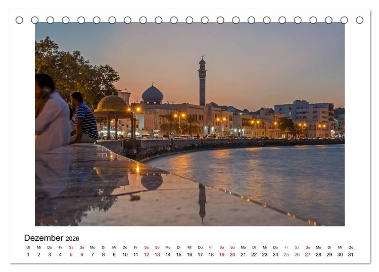 Produktbild: Sagenhafter Oman (Tischkalender 2026 DIN A5 quer), CALVENDO Monatskalender