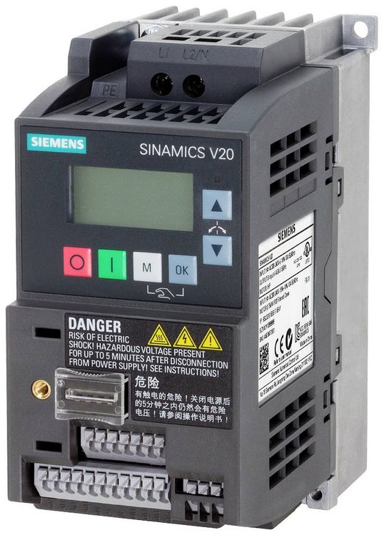 Produktbild: Siemens Basisumrichter 6SL3210-5BB17-5BV1 0.75kW 200 V, 240V
