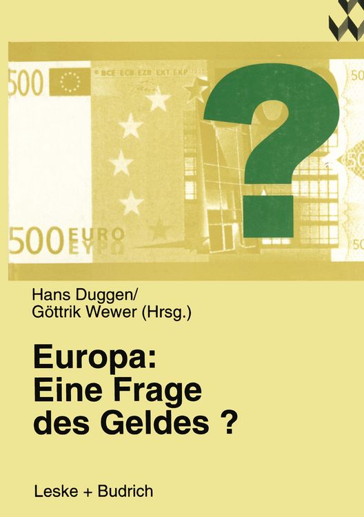 Produktbild: Europa: Eine Frage des Geldes?