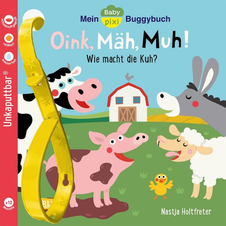 Produktbild: Baby Pixi (unkaputtbar) 140: Mein Baby-Pixi-Buggybuch: Oink, Mäh, Muh!