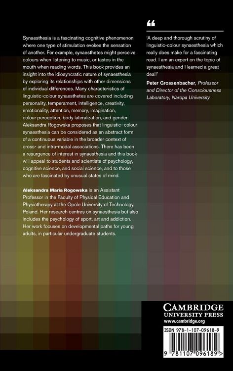Produktbild: Synaesthesia and Individual Differences
