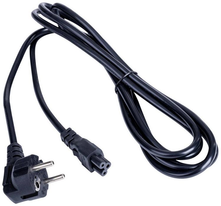 Produktbild: Akyga Strom Adapterkabel [1x Schutzkontakt-Stecker - 1x Kleeblatt-Buchse C5] 3.00m Schwarz