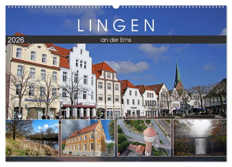 Produktbild: LINGEN an der Ems (Wandkalender 2026 DIN A2 quer), CALVENDO Monatskalender