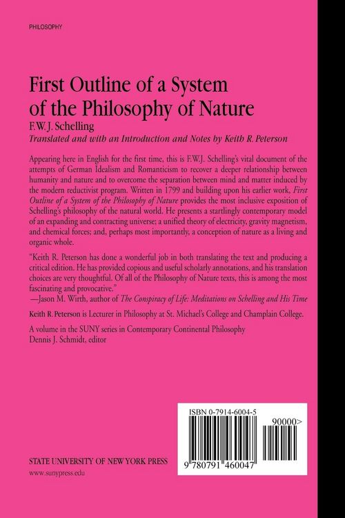 Produktbild: First Outline of a System of the Philosophy of Nature