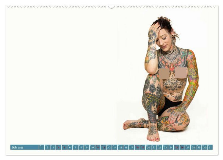 Produktbild: Tattoo-Liebe, die unter die Haut geht (hochwertiger Premium Wandkalender 2026 DIN A2 quer), Kunstdruck in Hochglanz