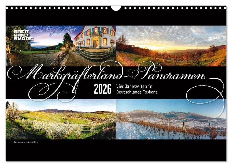 Produktbild: Markgr&auml;flerland-Panoramen - Vier Jahreszeiten in der Toskana Deutschlands (Wandkalender 2026 DIN A3 quer), CALVENDO Monatskalender