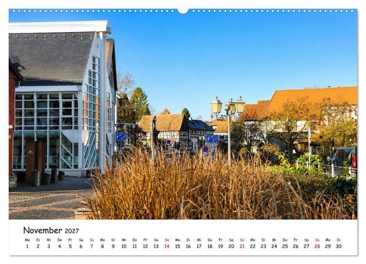 Produktbild: Eschborn Fachwerk und Finanzen (Wandkalender 2027 DIN A2 quer), CALVENDO Monatskalender