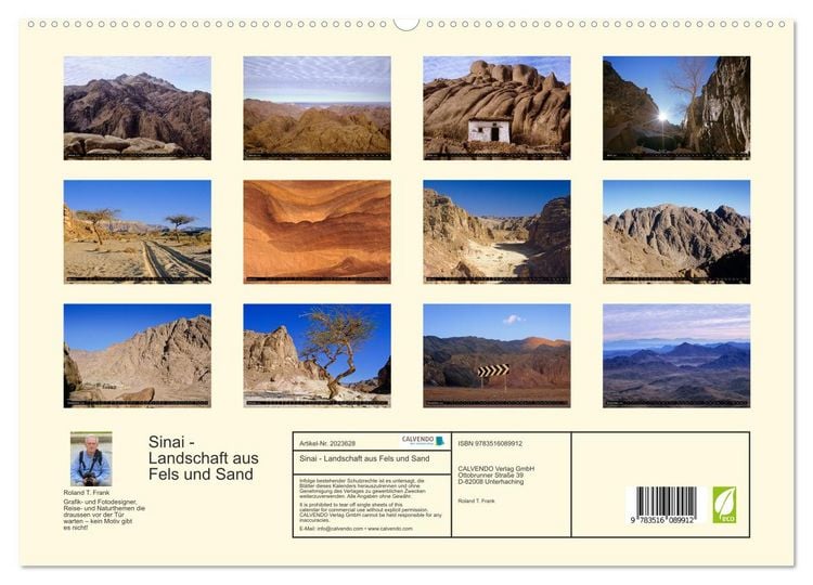 Produktbild: Sinai - Landschaft aus Fels und Sand (hochwertiger Premium Wandkalender 2026 DIN A2 quer), Kunstdruck in Hochglanz