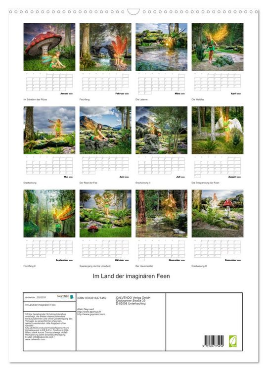 Produktbild: Im Land der imagin&auml;ren Feen (Wandkalender 2026 DIN A2 hoch), CALVENDO Monatskalender
