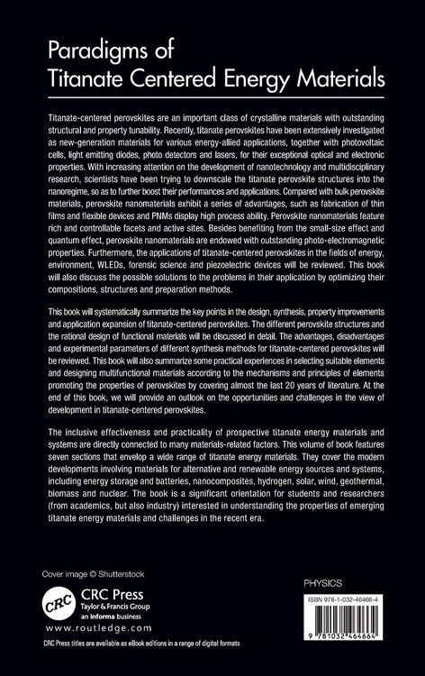 Produktbild: Paradigms of Titanate Centered Energy Materials