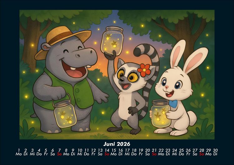Produktbild: Sash, Lulu & Bouncy - Freunde f&uuml;rs ganze Jahr 2026 Fotokalender DIN A4