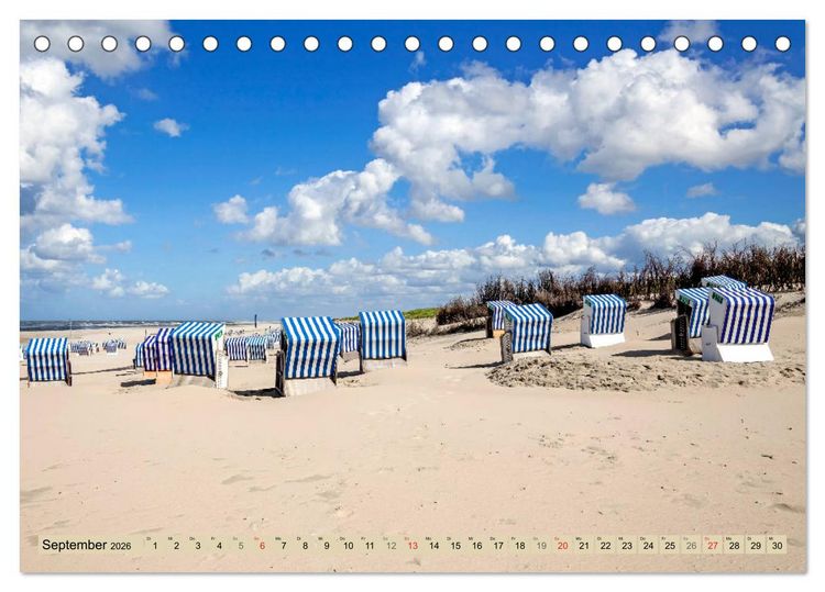 Produktbild: Norderney Spaziergang (Tischkalender 2026 DIN A5 quer), CALVENDO Monatskalender