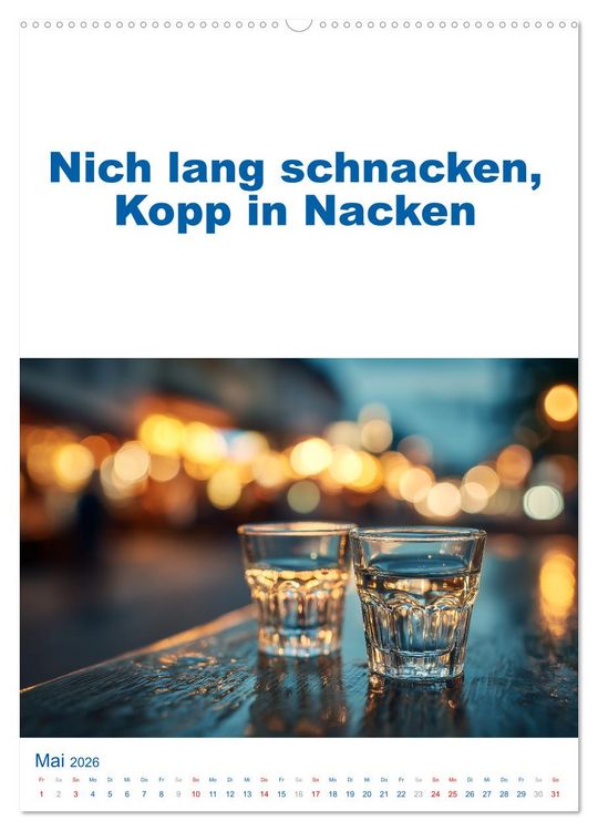 Produktbild: Hamburg schnackt! Typische Spr&uuml;che und echte Hamburger Mundart (Wandkalender 2026 DIN A2 hoch), CALVENDO Monatskalender