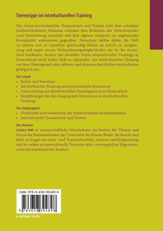 Produktbild: Stereotype im interkulturellen Training