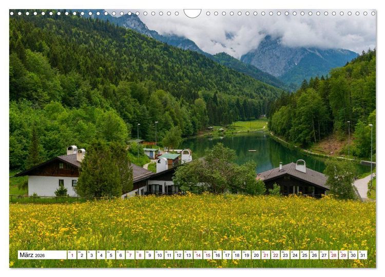 Produktbild: Rund um den Riessersee (Wandkalender 2026 DIN A3 quer), CALVENDO Monatskalender