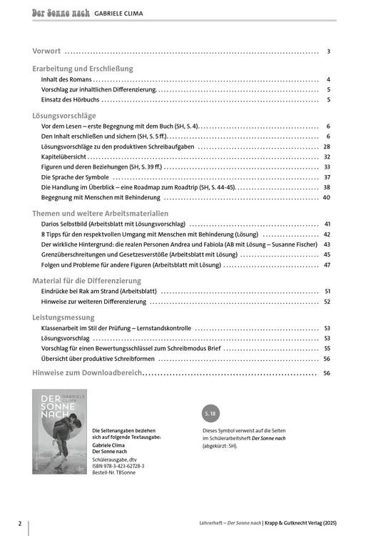 Produktbild: Der Sonne nach &ndash; HSA Saarland &ndash; Lehrerheft