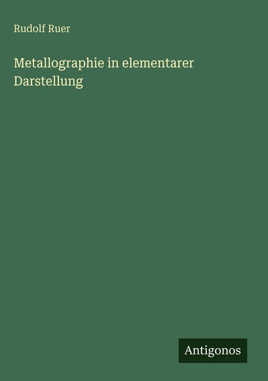 Produktbild: Metallographie in elementarer Darstellung