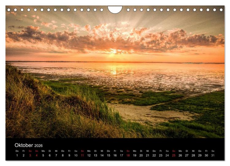 Produktbild: Sylt Morsumer Kliffabende Fotografien von Tobias Thiele (Wandkalender 2026 DIN A4 quer), CALVENDO Monatskalender