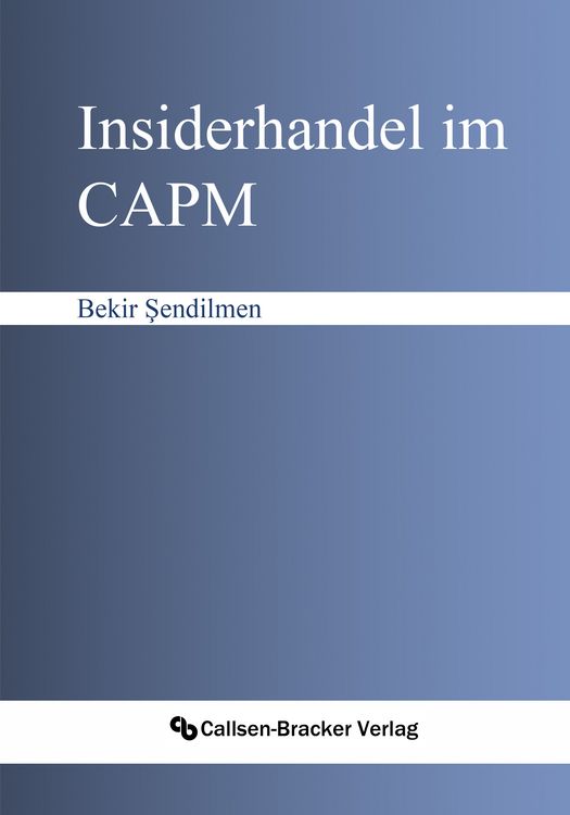 Produktbild: Insiderhandel im CAPM