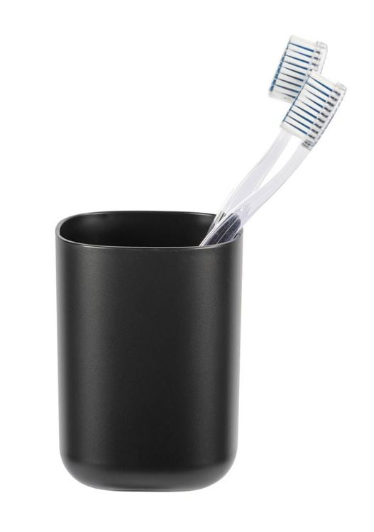 Produktbild: Bad-Accessoire Set Mod. Davos Schwarz, mit Treteimer 5 Liter
