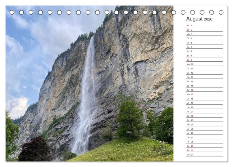 Produktbild: Alpenauszeit - Traumhafte Bergmomente am Wasser (Tischkalender 2026 DIN A5 quer), CALVENDO Monatskalender