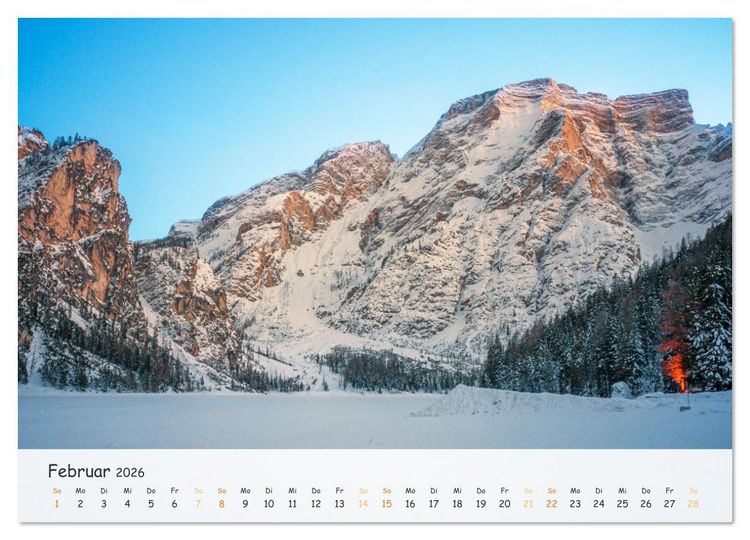 Produktbild: Pragser Wildsee - Traumziel in den Dolomiten (Wandkalender 2026 DIN A3 quer), CALVENDO Monatskalender