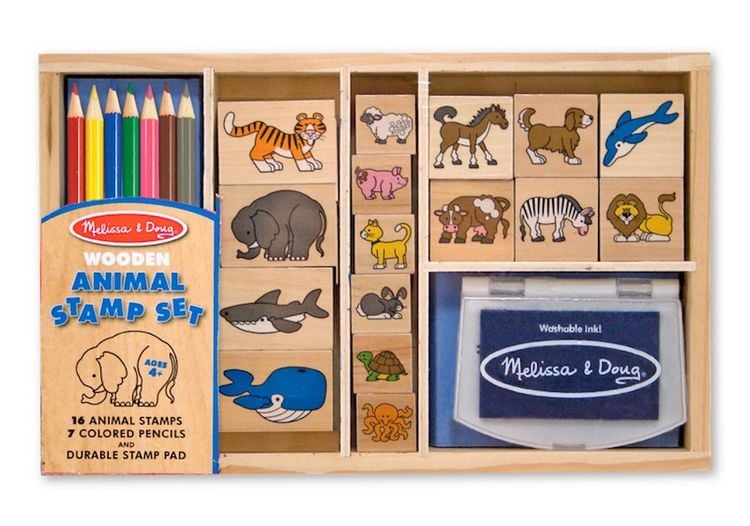 Produktbild: Wooden Animal Stamp Set