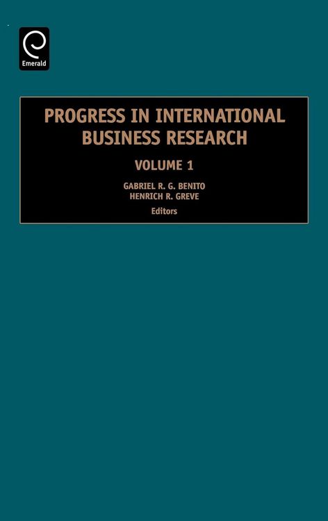 Produktbild: Progress in International Business Research