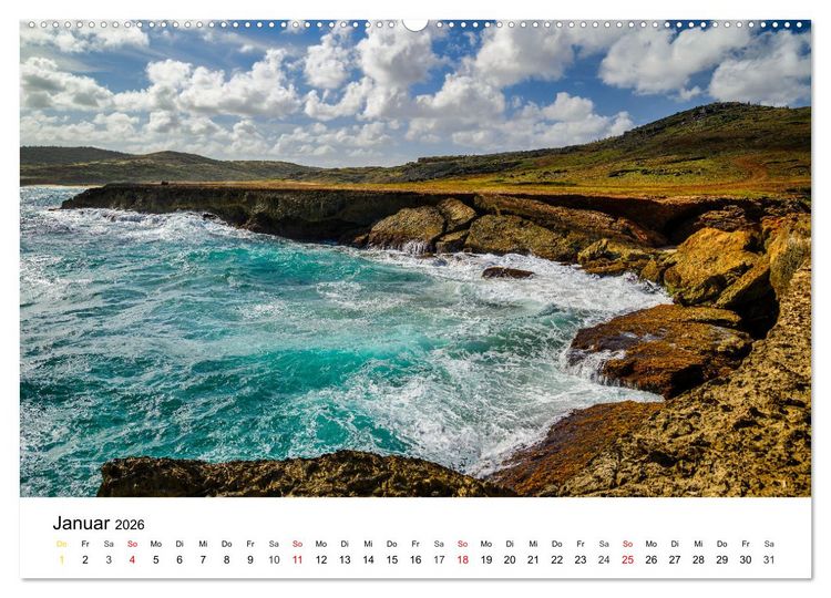 Produktbild: Traumziele Karibik (hochwertiger Premium Wandkalender 2026 DIN A2 quer), Kunstdruck in Hochglanz