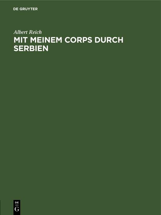 Produktbild: Mit meinem Corps durch Serbien