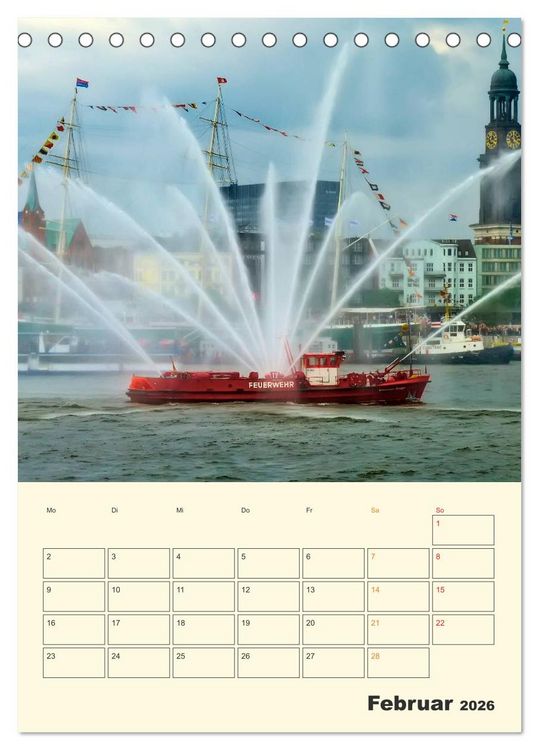 Produktbild: Feuerwehr - im Einsatz weltweit (Tischkalender 2026 DIN A5 hoch), CALVENDO Monatskalender
